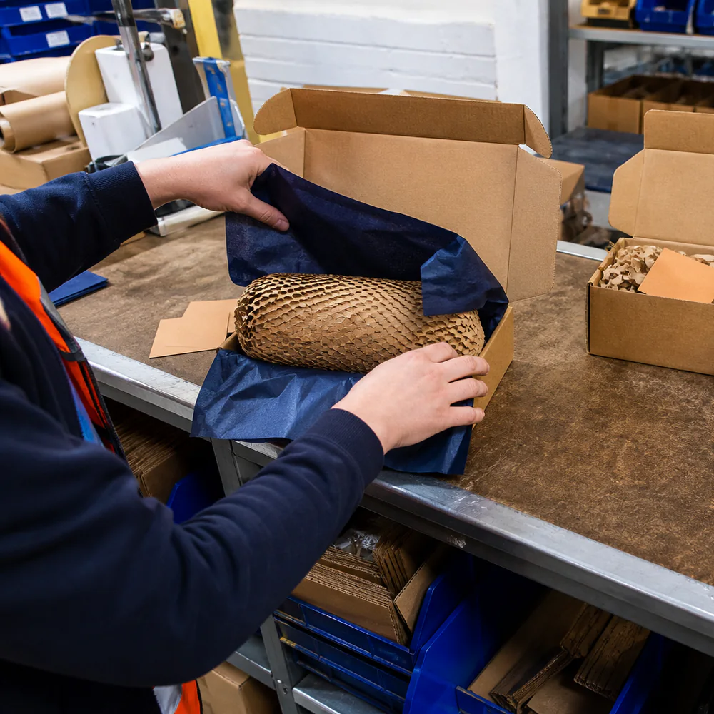 Range of branded packaging materials and void fill options